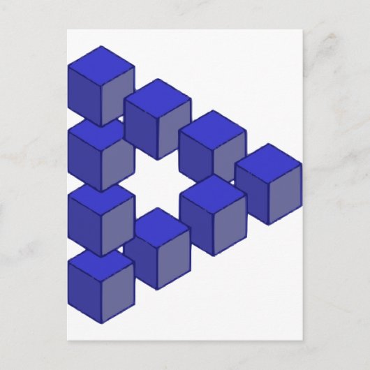 不可能な階段の広場の目の錯覚 ポストカード (正面)