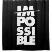 不可能の可能性やる気を起こさせる語 シャワーカーテン (正面)