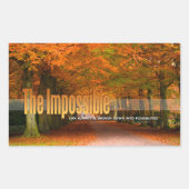 不可能は破れるものだ感動的引用文 長方形シール (正面)