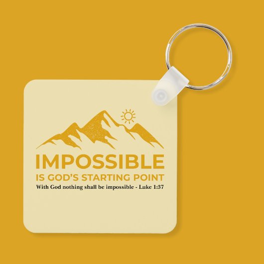 不可能は神の出発点感動的だ キーホルダー