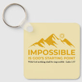 不可能は神の出発点感動的だ キーホルダー (正面)
