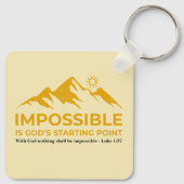 不可能は神の出発点感動的だ キーホルダー (裏面)