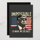 不可能は7月のトランプ最高の4日に行う事である 招待状 (正面/裏面)