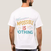 不可能はTシャツ Tシャツ (裏面)