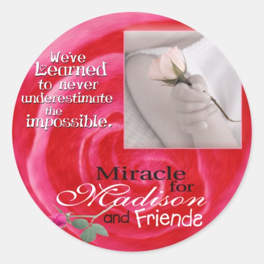 不可能ステッカー ラウンドシール (正面)