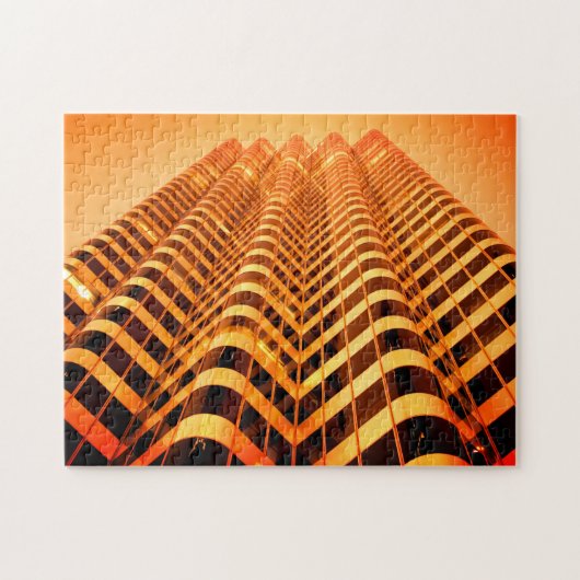 不可能パズル-モダン建物 ジグソーパズル (横)