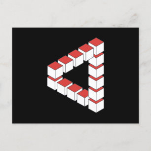 不可能三角形抽象芸術 ポストカード