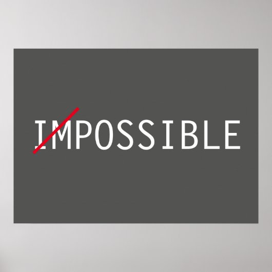 不可能感動的な態度の成功 ポスター (正面)