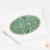 不可視性の一服のステッカーの緑のエリクシル 楕円形シール (封筒)