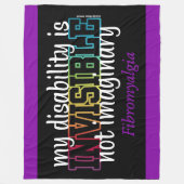 不可視…フィブロ フリースブランケット (正面)