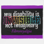 不可視…フィブロ フリースブランケット (正面(横))