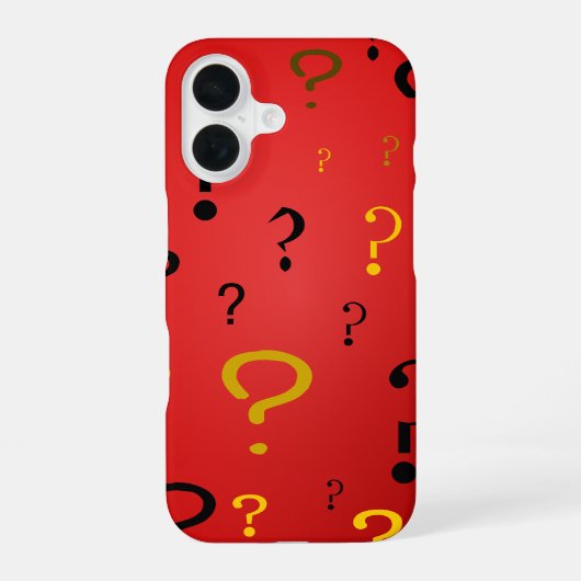 不可解な疑問符 iPhone 16ケース (裏面)
