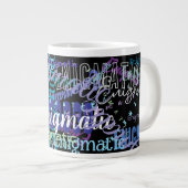 不可解カスタムな単語/名前 ジャンボコーヒーマグカップ (正面右)