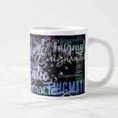 不可解カスタムな単語/名前 ジャンボコーヒーマグカップ (右)