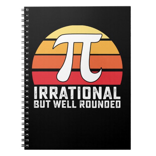 不合理だが良く丸いパイ日の数学ヴィンテージ ノートブック (正面)