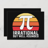 不合理だが良く丸いパイ日の数学ヴィンテージ ポストカード (正面/裏面)