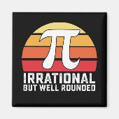 不合理だが良く丸いパイ日の数学ヴィンテージ マグネット (正面)