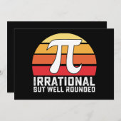 不合理だが良く丸いパイ日の数学ヴィンテージ 招待状 (正面/裏面)