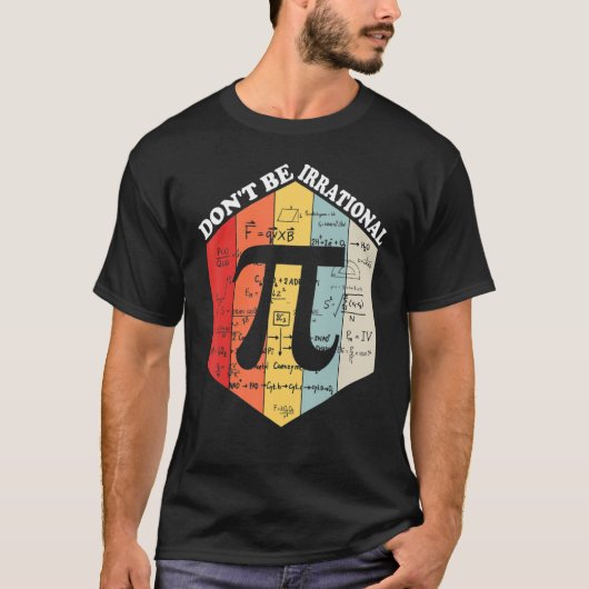 不合理なレトロヴィンテージ記号Pi日Ma Tシャツ (正面)