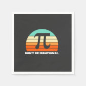 不合理なレトロPi日Math先生ギフト スタンダードカクテルナプキン (正面)