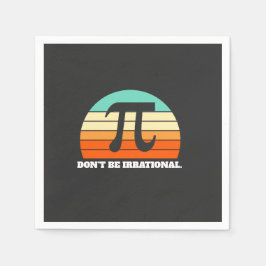不合理なレトロPi日Math先生ギフト スタンダードカクテルナプキン