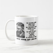 不合理な女性の進歩G.B.ショウQuote コーヒーマグカップ (左)
