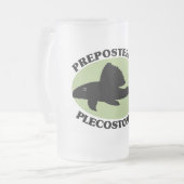 不合理なPlecostomus フロストグラスビールジョッキ (正面左)