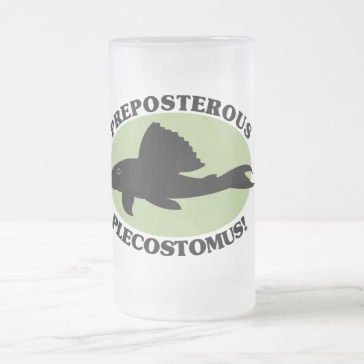不合理なPlecostomus フロストグラスビールジョッキ (中央)