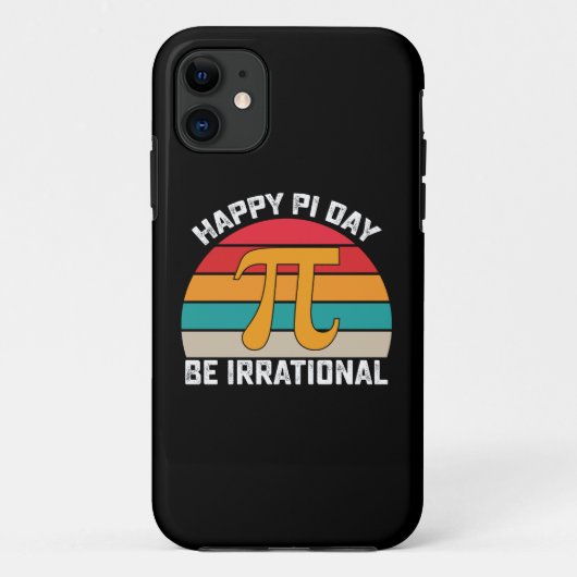 不合理になろう パイの日 数学 ジョーク ヴィンテージ Case-Mate iPhoneケース (裏面)