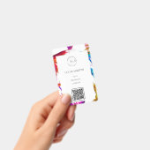 不吉なカラフル熱帯性従業員名 バッジ (Handheld)