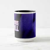 不吉なスリル紫色の悲鳴マグカップ マグカップ (中央)