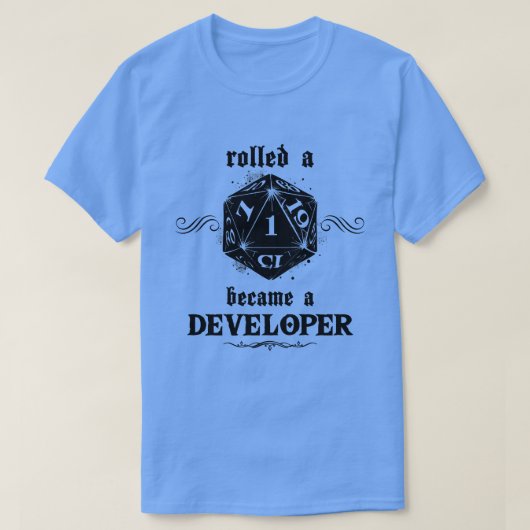 不吉なデベロッパ転がー Tシャツ (デザイン正面)