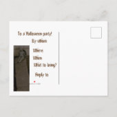 不吉なハローウィンパーティの招待 案内ポストカード (裏面)