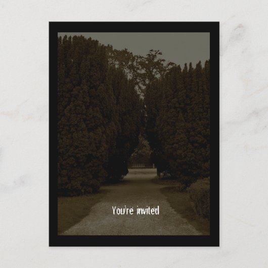 不吉なハローウィンパーティの招待 案内ポストカード (正面)