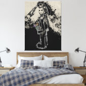 不吉なバニー キャンバスプリント (インサイチュ (寝室))