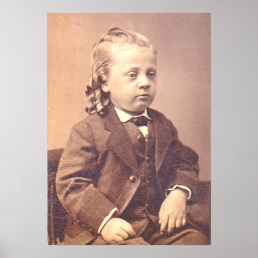 不吉なビクトリアン髪のスタイルを持つ少年 ポスター (正面)