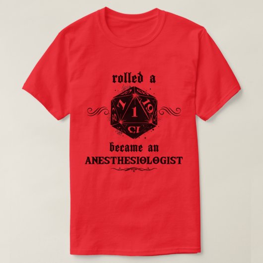 不吉な麻酔科転が学者 Tシャツ (デザイン正面)