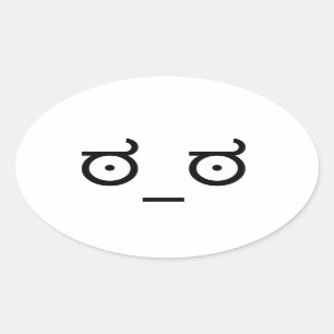 不同意のಠ_ಠの見て下さい 楕円形シール