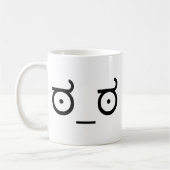 不同意の見て下さい コーヒーマグカップ (左)