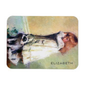 不名誉なヴィンテージ油絵パーソナライズされた マグネット (横)