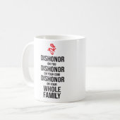 不名誉 コーヒーマグカップ (正面左)
