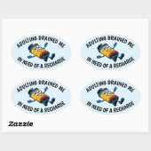 不和おもしろい闘ステッカー 楕円形シール (シート)