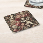 不和の天使 – ゴシック様式バロック スクエアペーパーコースター (アングル)