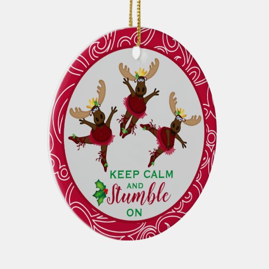 不器用なムースクリスマスカル保ム落ち着き セラミックオーナメント (右)