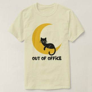 不在のブラックキャットデザイン Tシャツ