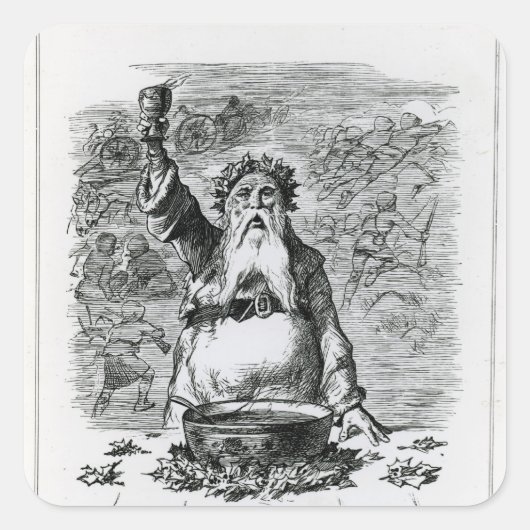 不在の友達に！ スクエアシール (正面)