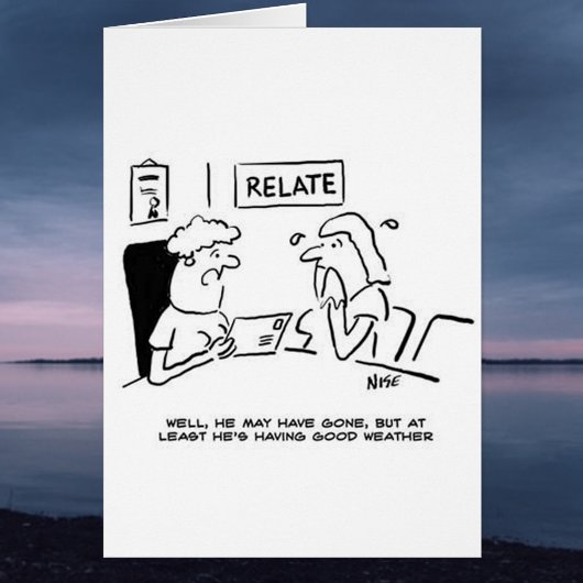 不在の夫はがきを送る。