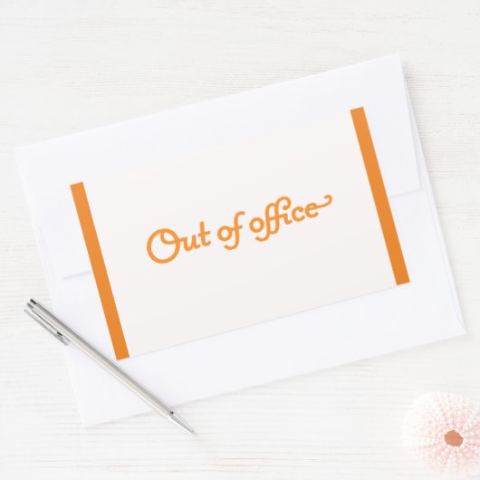 不在休暇作業過負荷式U 長方形シール (封筒)