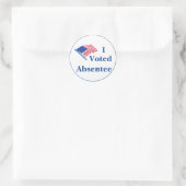 不在者投票者ステッカー ラウンドシール (バッグ)