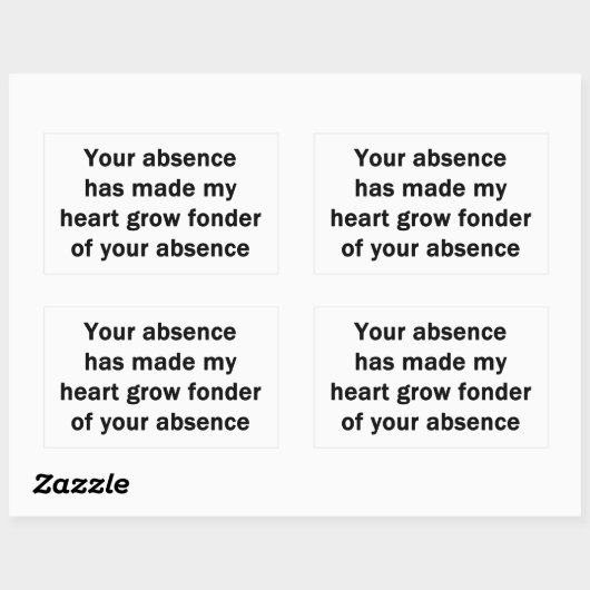 不在 長方形シール (シート)